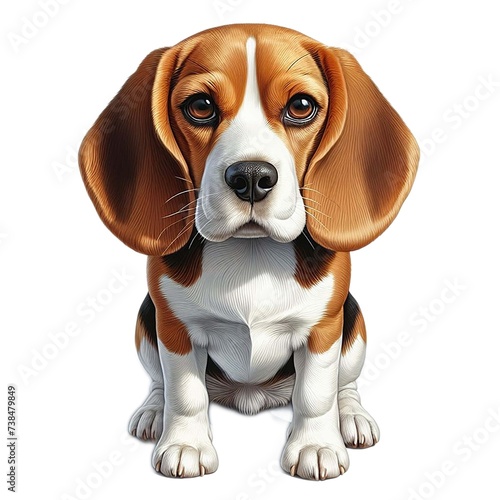 Animal, dog, pet, cute dog, lovely dog, spotted dog, illustration, digital art, dog character, animal character,