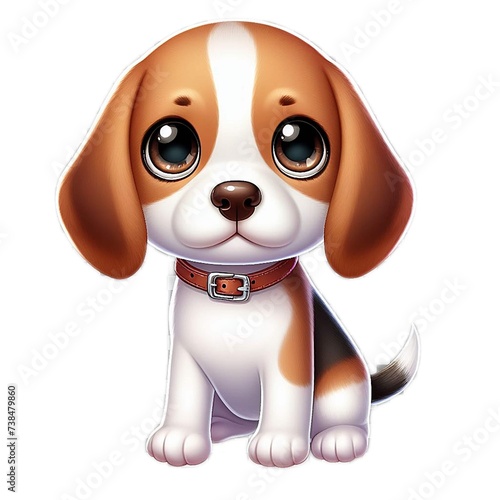 Animal, dog, pet, cute dog, lovely dog, spotted dog, illustration, digital art, dog character, animal character,
