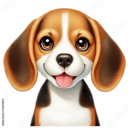 Animal, dog, pet, cute dog, lovely dog, spotted dog, illustration, digital art, dog character, animal character,