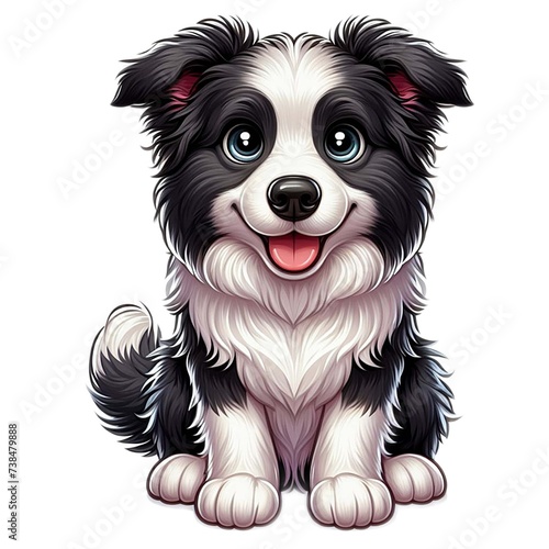 Animal, dog, pet, cute dog, lovely dog, spotted dog, illustration, digital art, dog character, animal character,
