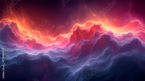 a dark coloured wavy shaped fractal design desktop wallpaper