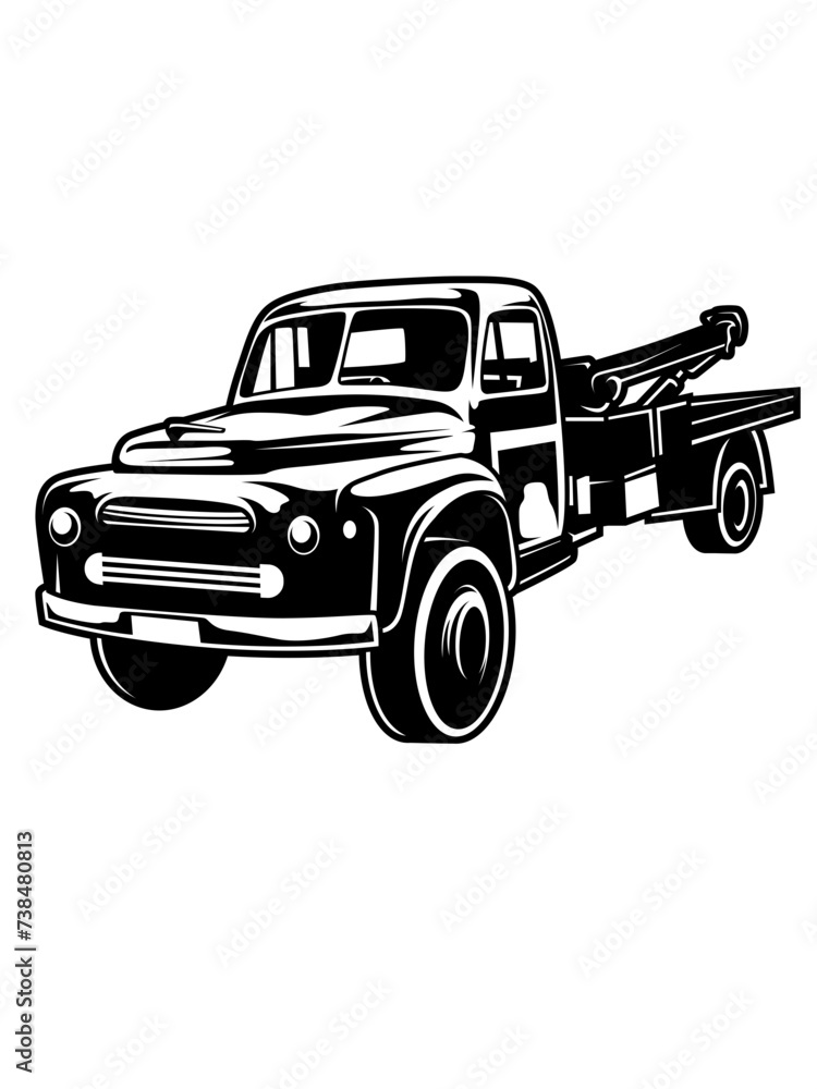 Tow Truck Clipart || Svg File || Truck Svg || Tow Truck Svg || Tow ...