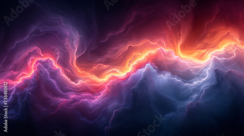 a dark coloured wavy shaped fractal design desktop wallpaper