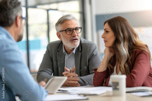 business people working together in office