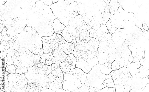 a black and white vintage of cracked concrete scribble effect, old wall background crack vector, grunge texture, Fractured texture ground, texture of old paint
