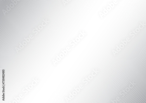 Abstract gray background with dynamic wave line and soft light in minimal style. Vector illustration