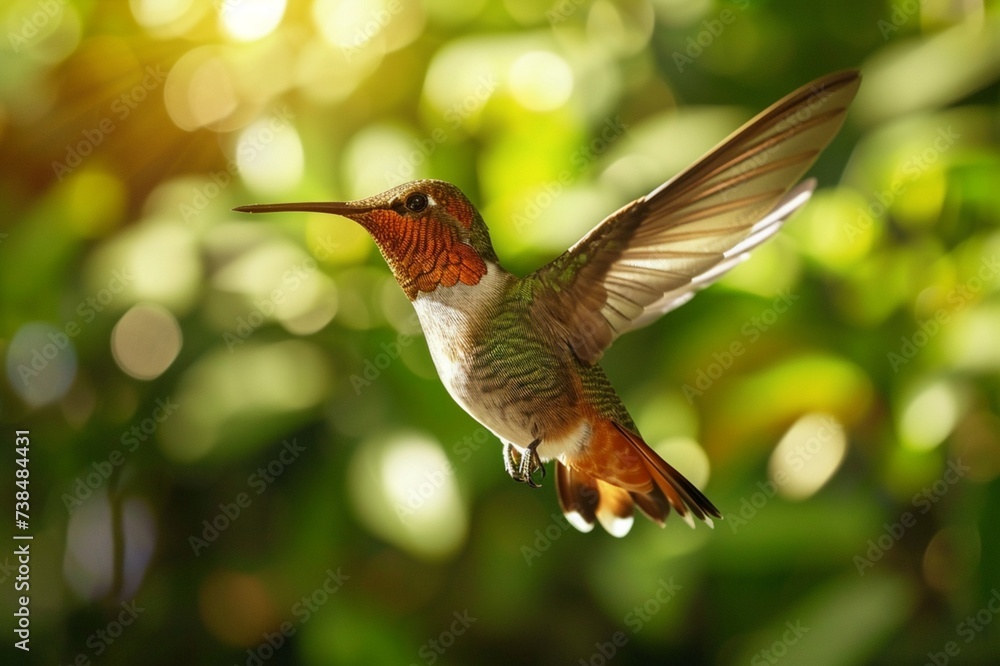 Naklejka premium hummingbird in flight