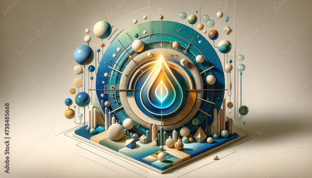 Biogas: Geometric Elegance with Vibrant Serenity Biogas: Geometric Elegance with Vibrant Serenity