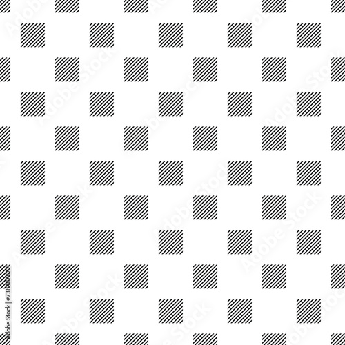 Geometrical lines cubical seamless repeat pattern for block print