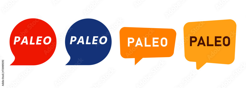 text paleo square and circle speech bubble for diet ketogenic healthy eating text paleo square and circle speech bubble for diet ketogenic healthy eating
