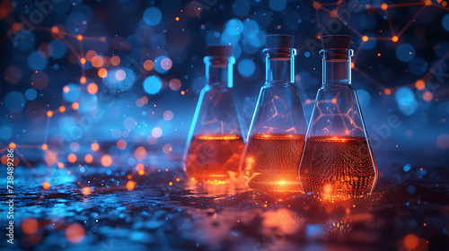 blue chemical technology background