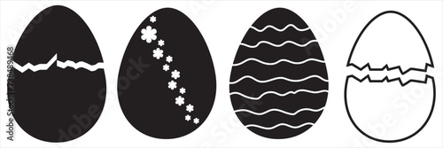 Easter egg silhouette icon. Easter egg vector