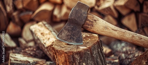 An axe used to chop firewood.