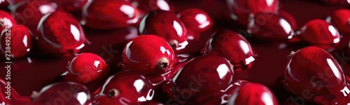Seamless pattern of cranberry . Banner photo