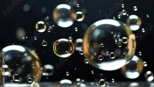 Wallpaper Mural Soap bubbles with a mix of sizes, creating a dynamic and lively background Torontodigital.ca