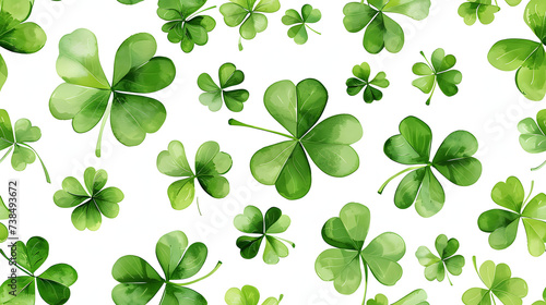 Seamless StPatrick background tile with shamrock