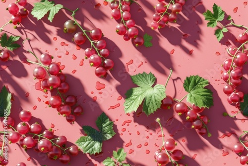 Seamless pattern of currant. 