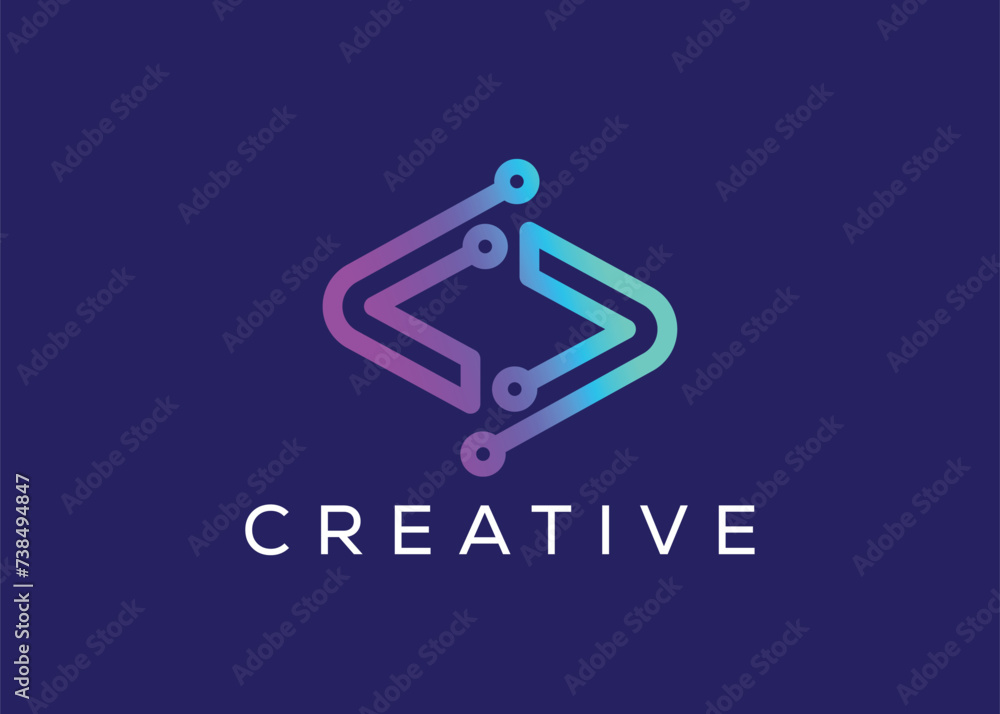 Minimalist and Modern technology logo design vector template. Creative modern Innovative high Circuit technology logo Minimalist and Modern technology logo design vector template. Creative modern Innovative high Circuit technology logo