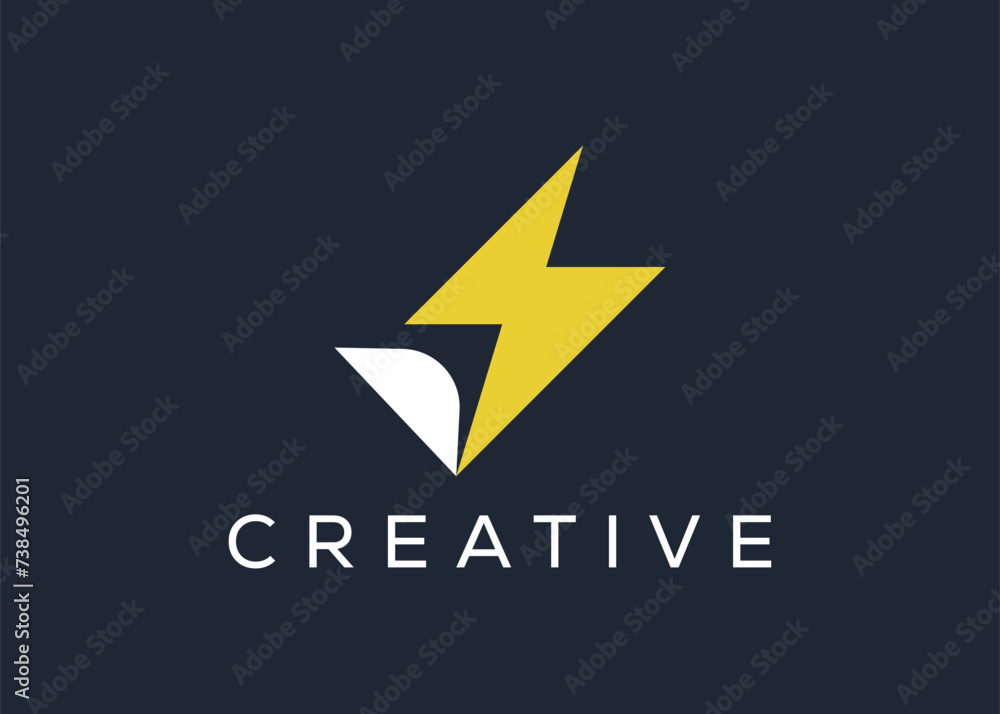 Minimalist letter v volt vector logo design template. Creative modern volt thunder logo Minimalist letter v volt vector logo design template. Creative modern volt thunder logo