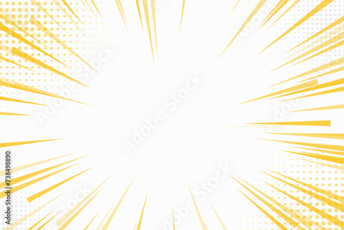 abstract comic zoom line background with halftone effect