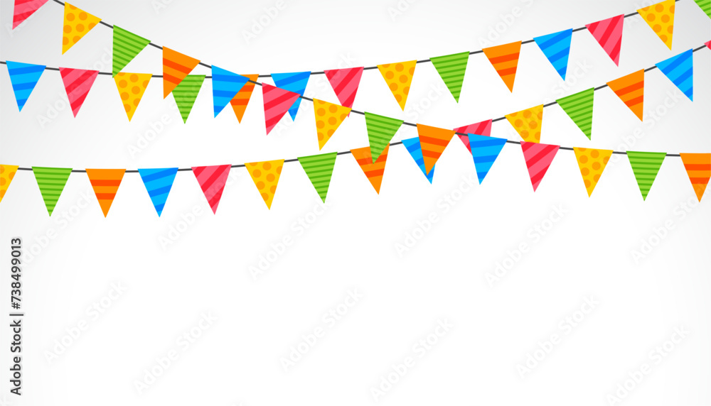 Fototapeta premium bring joy to your celebrations with festive pennant decorative background