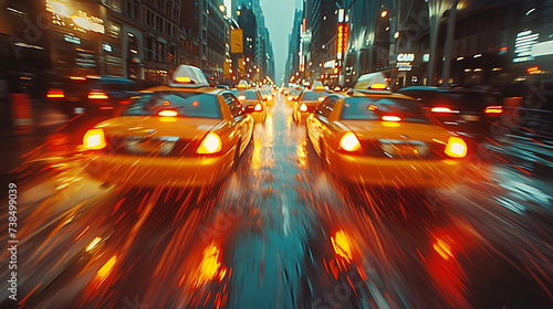 the motion blur of cars moving past the camera, cinematic shot