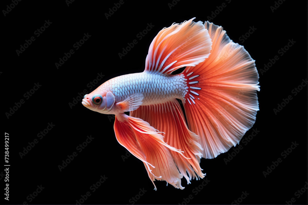 glow vibrant Siamese fighting fish or bettafish swim in the underwater glow vibrant Siamese fighting fish or bettafish swim in the underwater