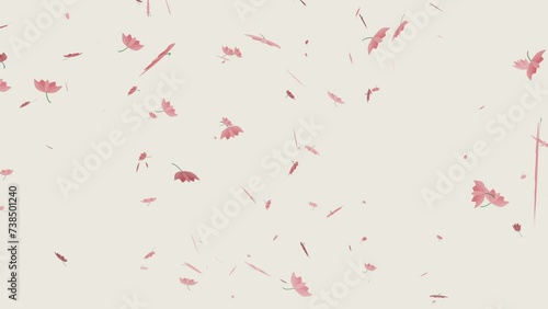 Wallpaper Mural Video looping background of delicate pink flowers and petals falling down. The soft cream backdrop creates a beautiful contrast with the vibrant color. Torontodigital.ca