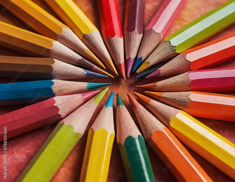 Colorful pencil, Art Day concept Colorful pencil, Art Day concept