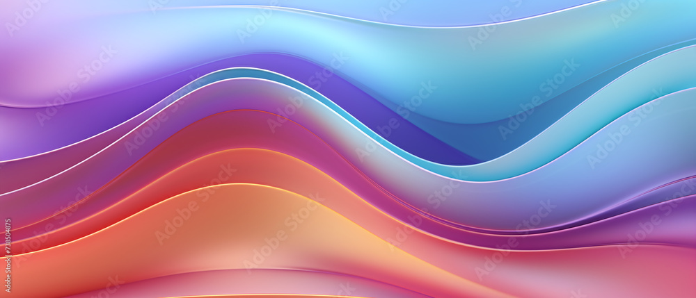 Gradient iridescent chrome wavy surface 3D pattern. Gradient iridescent chrome wavy surface 3D pattern.