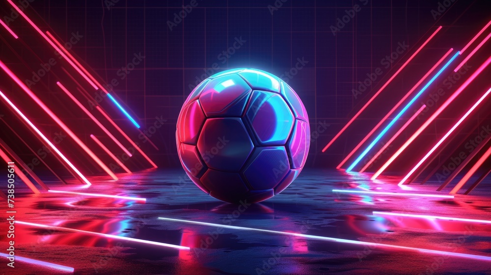 glossy design featuring football and soccer. Dynamic visual appeal, Ai Generated.