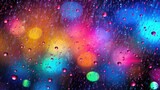 Transform your space with raining glass window fluorescent astra wallpapers. Ai Generated