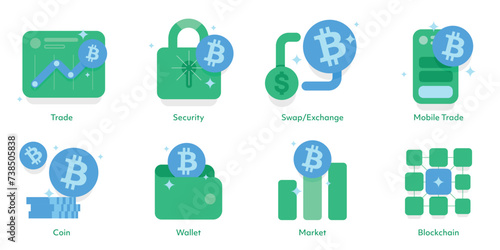 Essential Crypto and De-Fi Trade App Icon Set