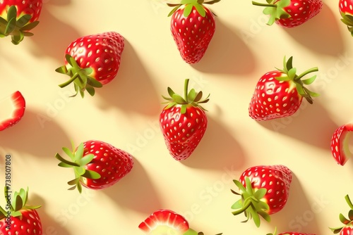 Seamless pattern of strawberry