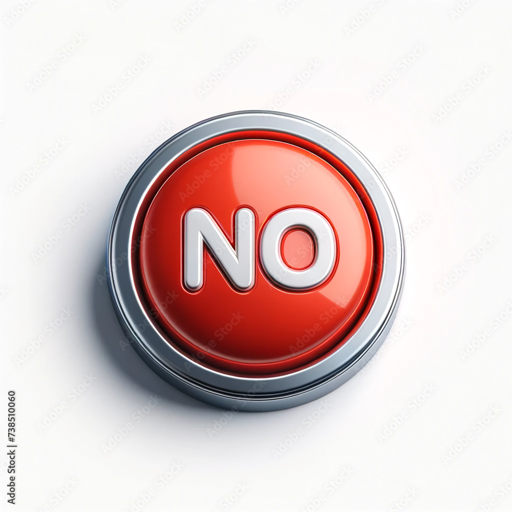 Red Decline - A Clear 'NO' Decision Button Red Decline - A Clear 'NO' Decision Button