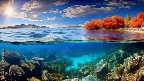Spectacular high-quality image of the enchanting underwater world for travel enthusiasts © pueb