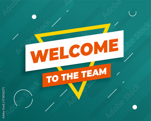 memphis style welcome to the team banner for opening vacancy