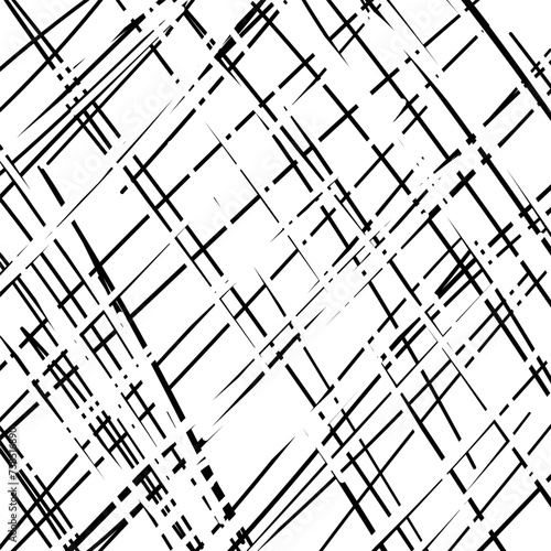 The mesh cut or partially erased structure imitates car tire tracks.