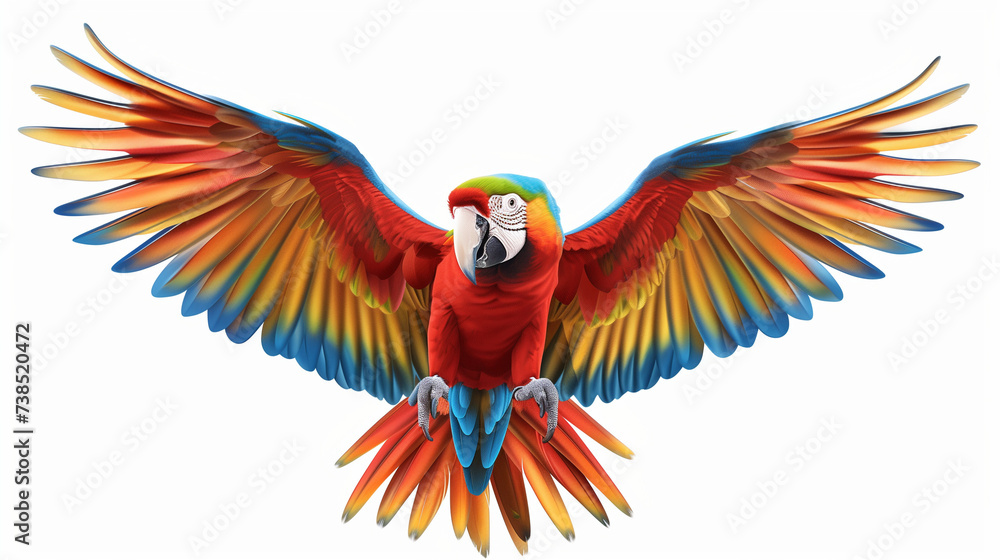 Fototapeta premium Parrot on a white background