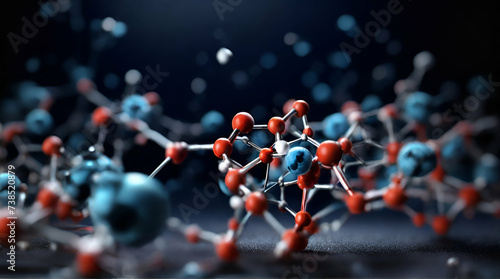 A detailed view of a molecule undergoing a catalytic r.Genrative.ai photo