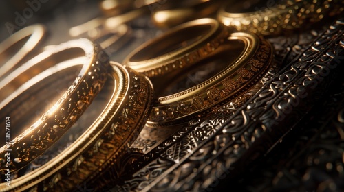 Traditional Middle Eastern Style Gold Bangles