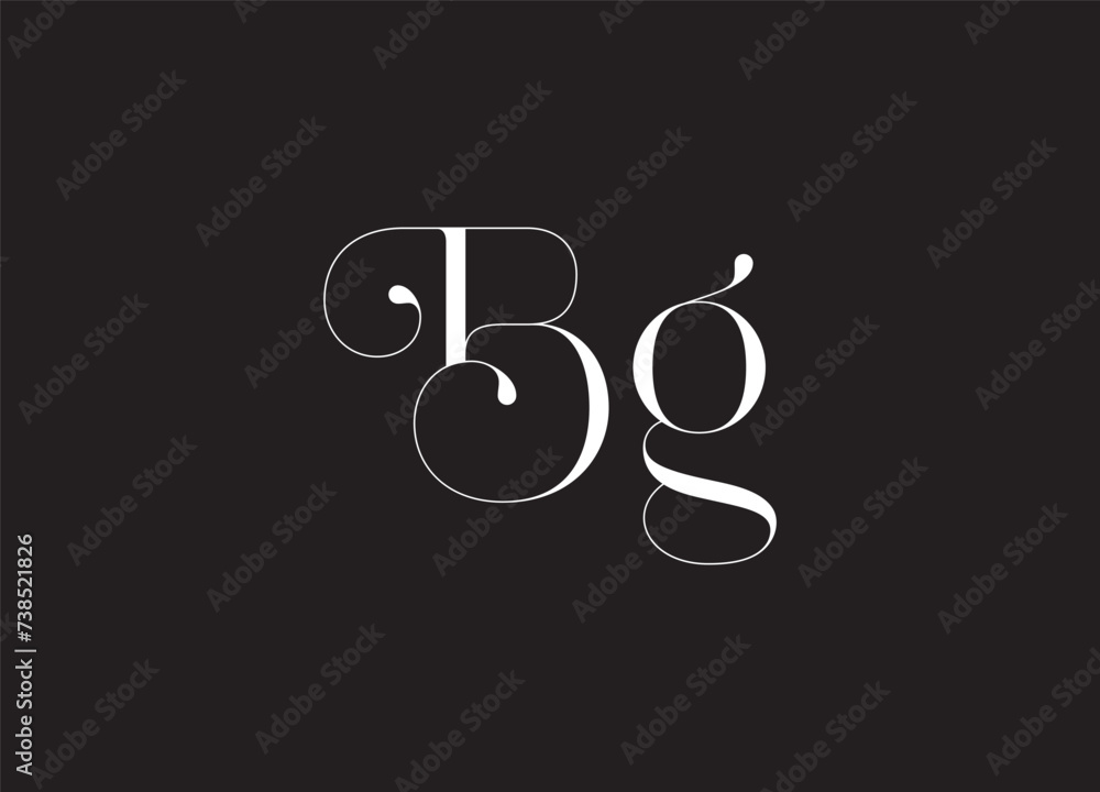 initial letter bg linked circle lowercase logo initial letter bg linked circle lowercase logo