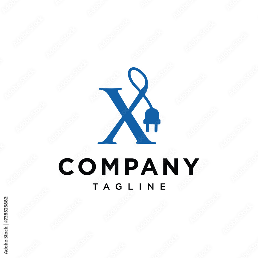 Letter X Electrical Plug logo icon vector template.eps Letter X Electrical Plug logo icon vector template.eps