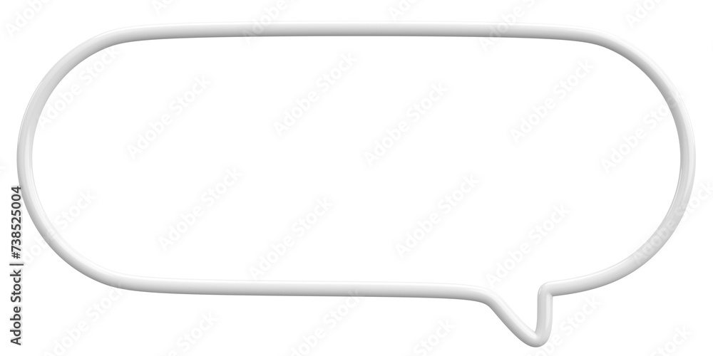 Speech Bubble. Text Box. 3D Illustration. Speech Bubble. Text Box. 3D Illustration.
