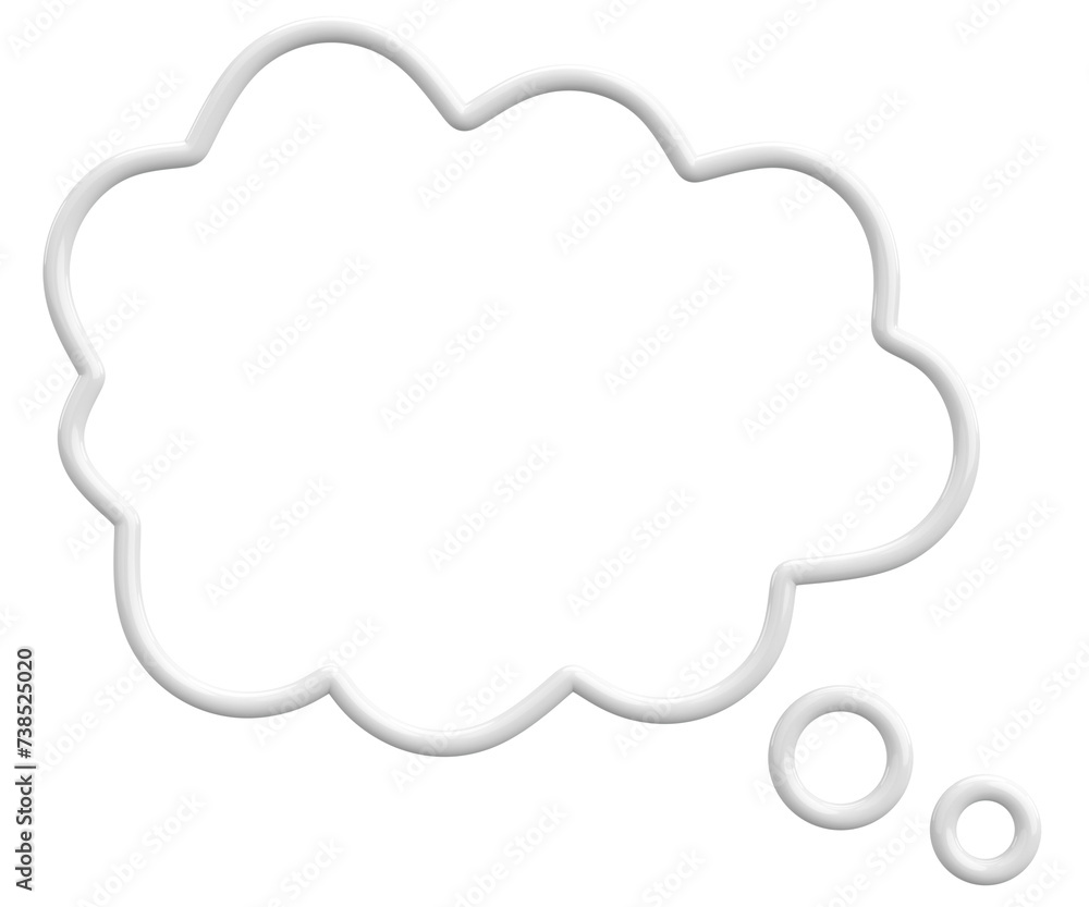 Speech Bubble. Text Box. 3D Illustration. Speech Bubble. Text Box. 3D Illustration.