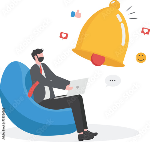 man checking social media notification on mobile


