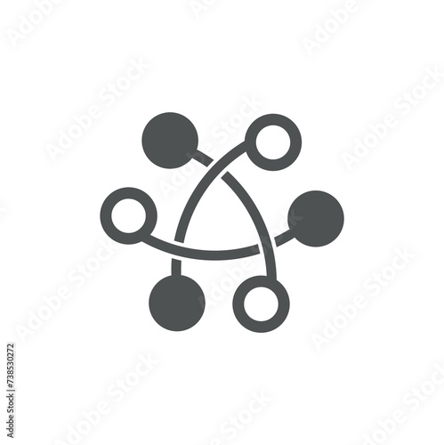 Image created with icon related to the concept of artificial intelligence	