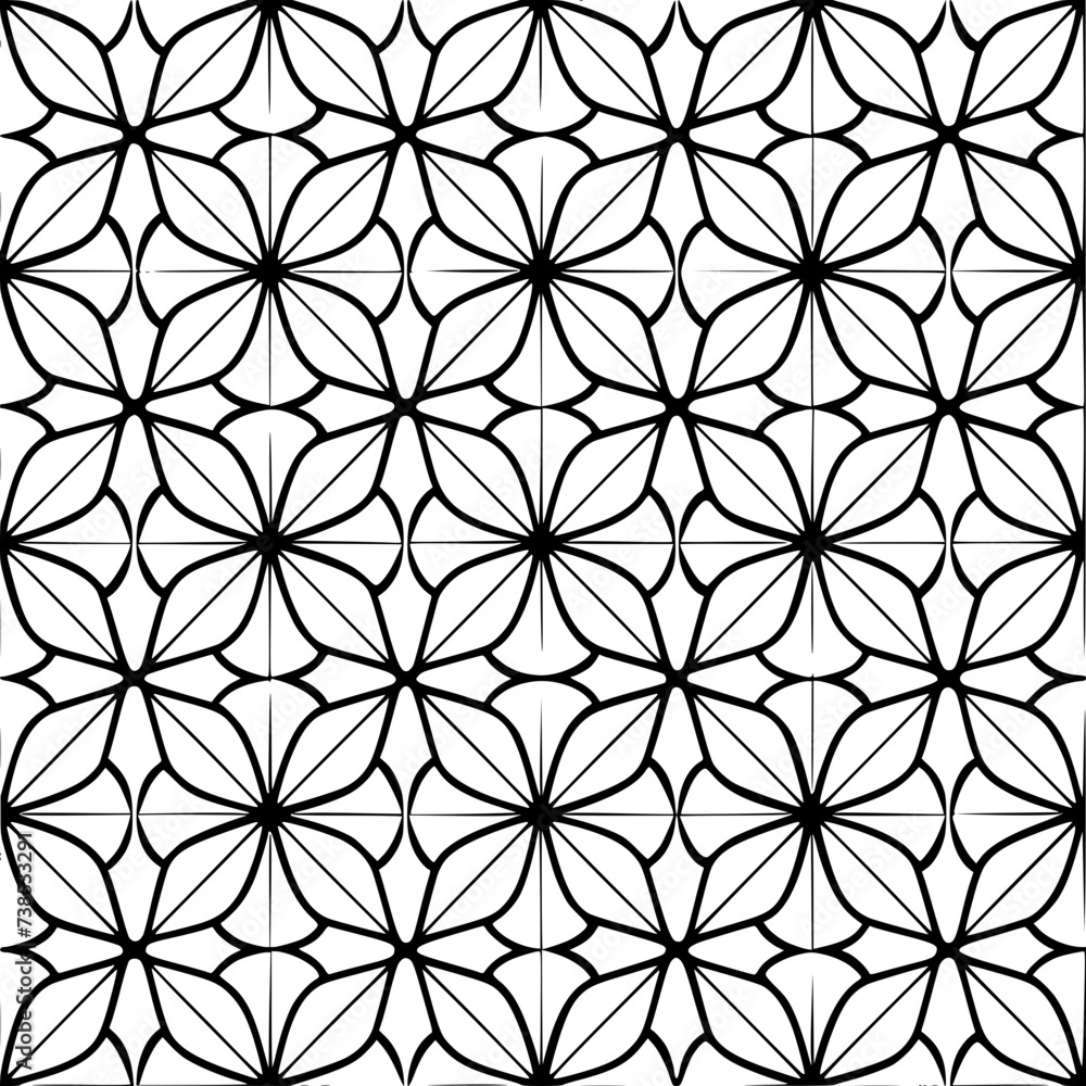 Fototapeta premium floral pattern, abstract pattern, vector paper, digital paper, abstract pattern, hand drawn geometric pattern, geometric seamless pattern, minimalistic seamless patterns, doodle lines pattern, texture