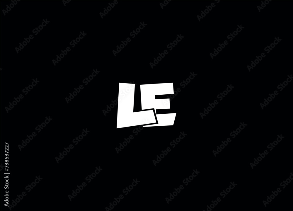 Obraz premium LE letter logo design and initial logo design