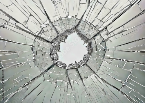 ひび割れたガラスの破片